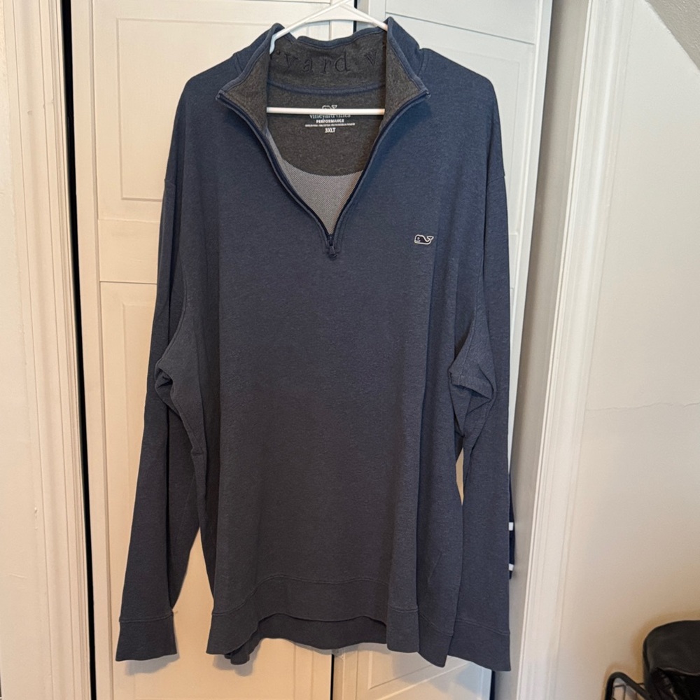 Vineyard Vines Navy Quarter-Zip Sweater